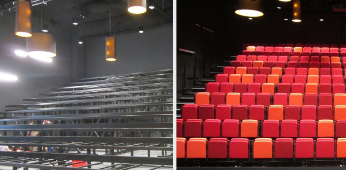 Assemblage et finition de la tribune extensible | COS Tribune